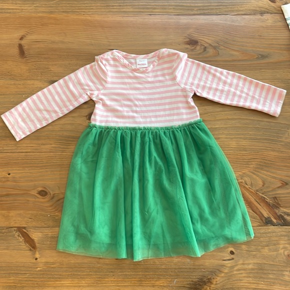 Hanna Andersson Pink/green tulle dress 3T EUC - Picture 2 of 7